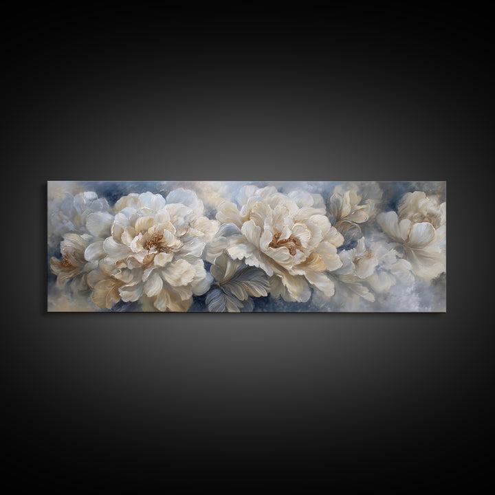 Classic Oil Painted Floral Still Life Canvas Print, Hotel Art, Beach Prints, Hotel Decor, Fine Art, Boutique, Room Decor, HOT-3x1-25