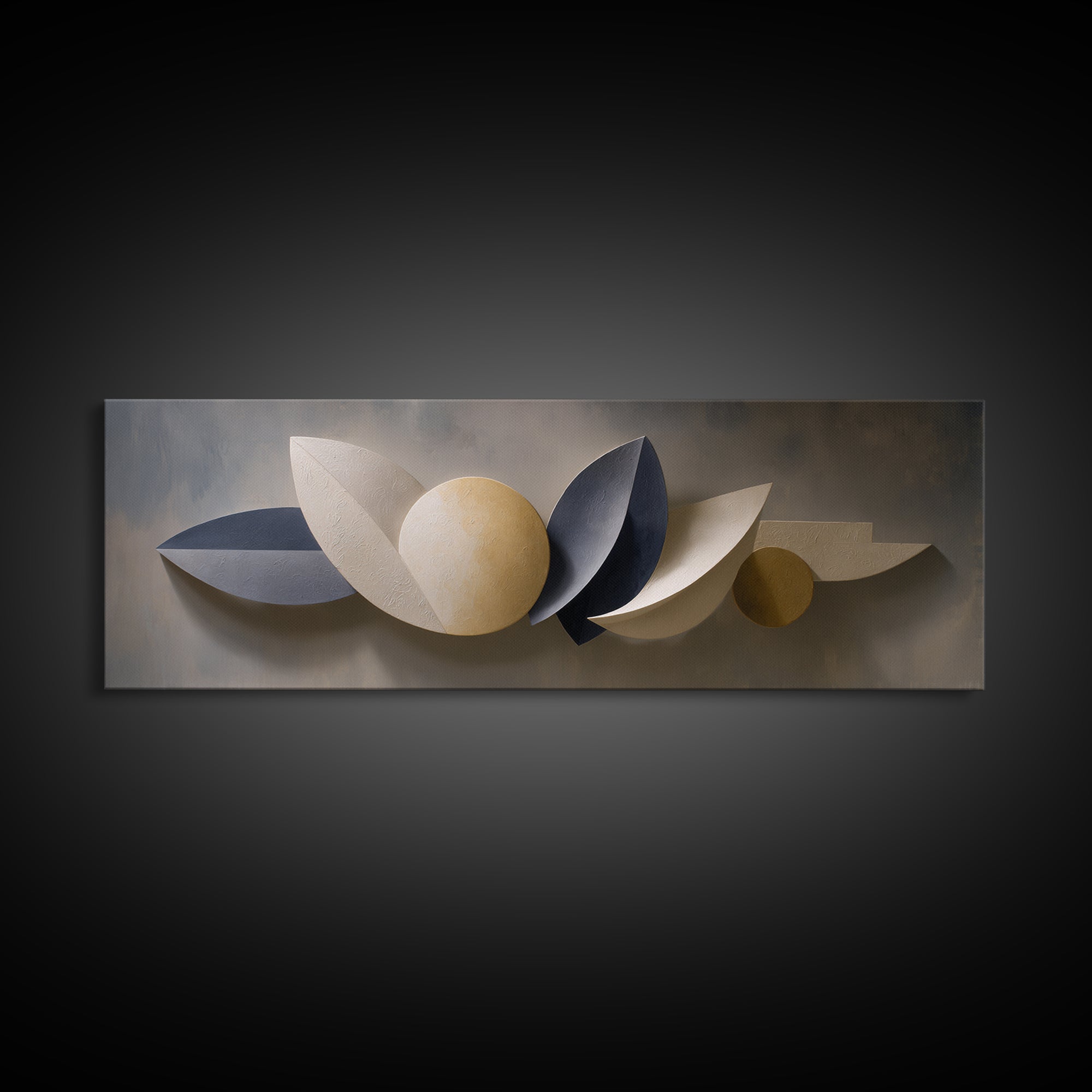 Minimal Sculpture Shapes Framed Canvas Print, Hotel Art, City Wall Art, Hotel Decor, Abstract Art, Boutique, Minimalist Decor, HOT-3x1-28