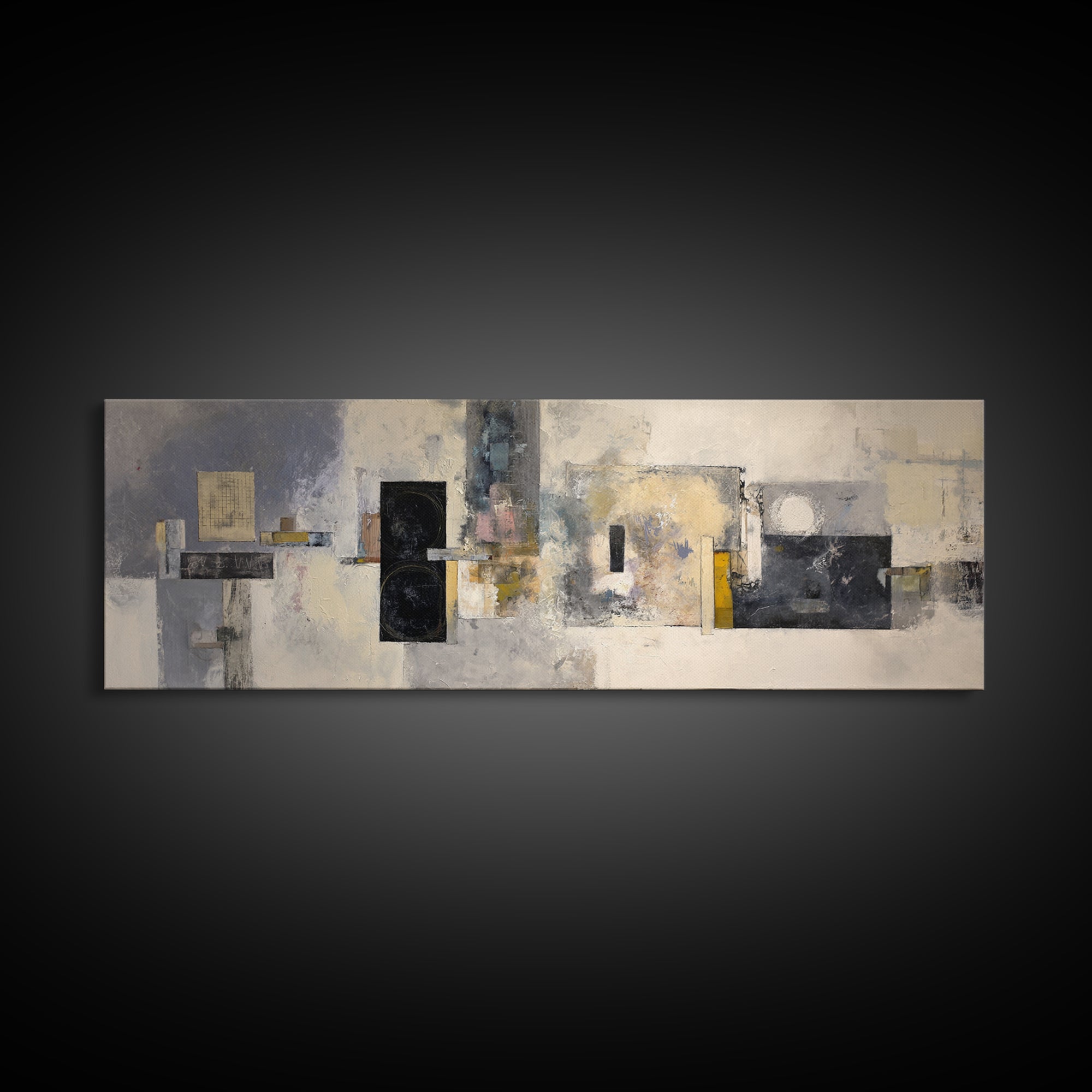 Sophisticated Neutral Abstract Canvas Print, Hotel Art, Beach House Decor, Hotel Decor, Abstract Art, Boutique, HOT-3x1-41
