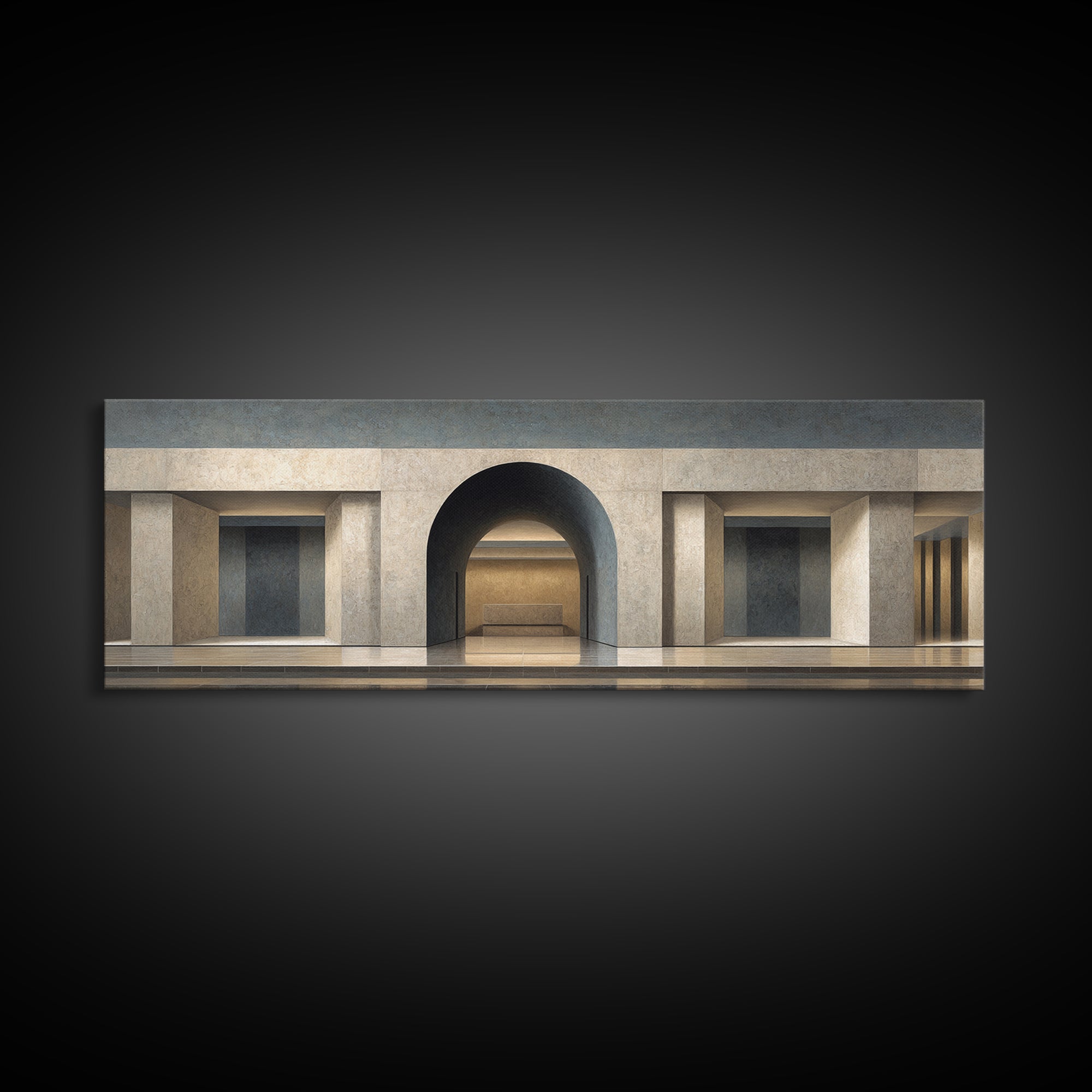 Minimal Architectural Arch Study Framed Canvas Print, Hotel Art, Modern Decor, Hotel Decor, Fine Art, Boutique, Poster, HOT-3x1-44