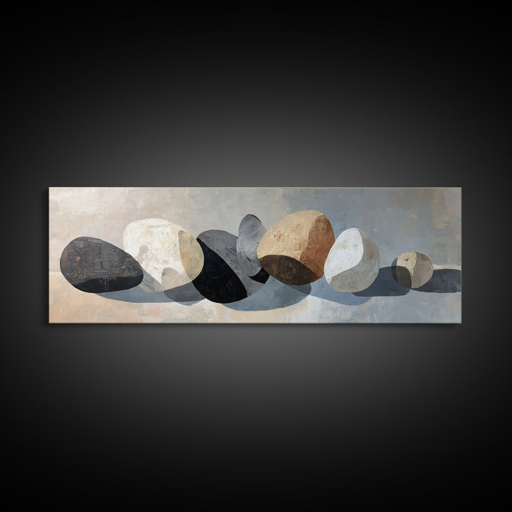 Minimal Sculpture Shapes Canvas Print, Hotel Art, Art, Hotel Decor, Fine Art, Boutique, Printable Art, Living Room Decor, HOT-3x1-76