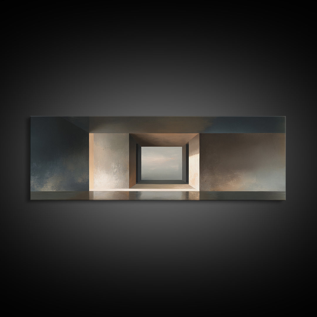Minimal Architectural Arch Study Canvas Print, Hotel Art, Art Prints, Hotel Decor, Oil Painting, Boutique, Modern Wall Art, HOT-3x1-92