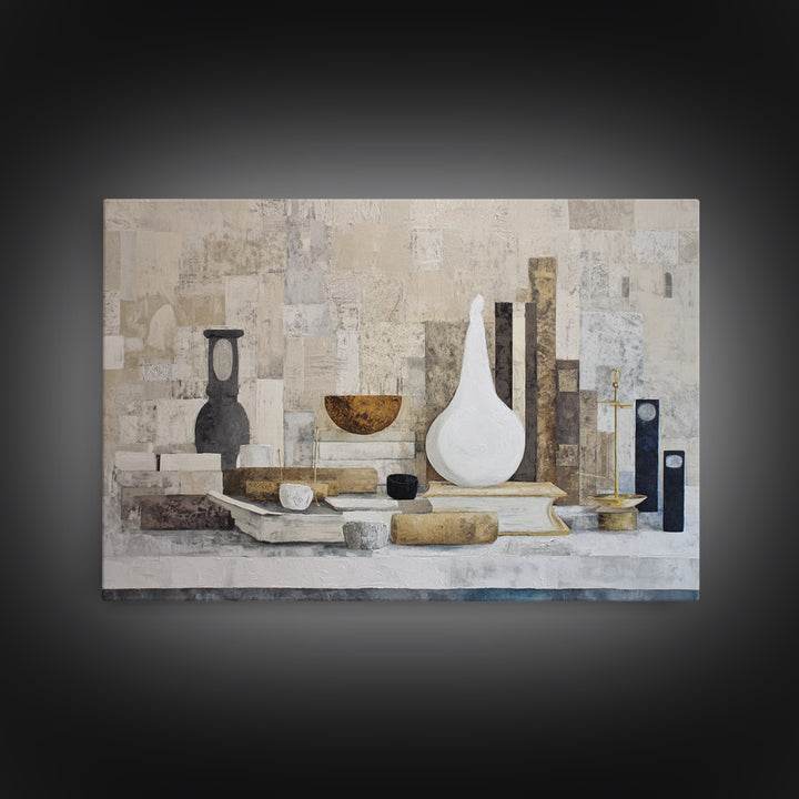 Elegant Pear Still Life on Linen Canvas Print, Hotel Art, Wall Sculpture, Hotel Decor, Abstract Art, Boutique, Modern Decor, HOT-3x2-1