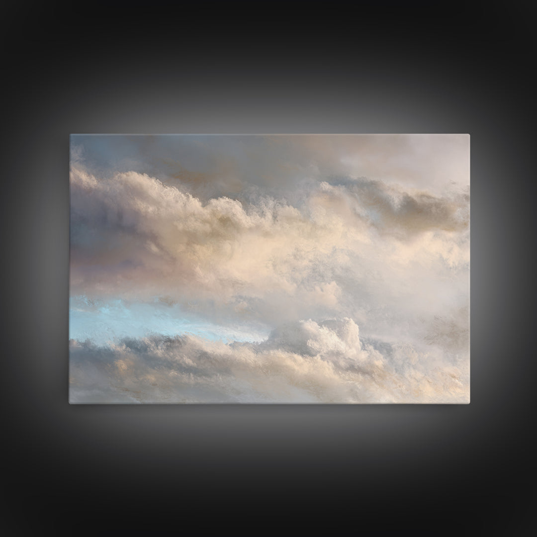 Large Cloudscape with Subtle Drama Canvas Print, Hotel Art, Gallery Wall Art, Hotel Decor, Fine Art, Boutique, Luxury Decor, HOT-3x2-21