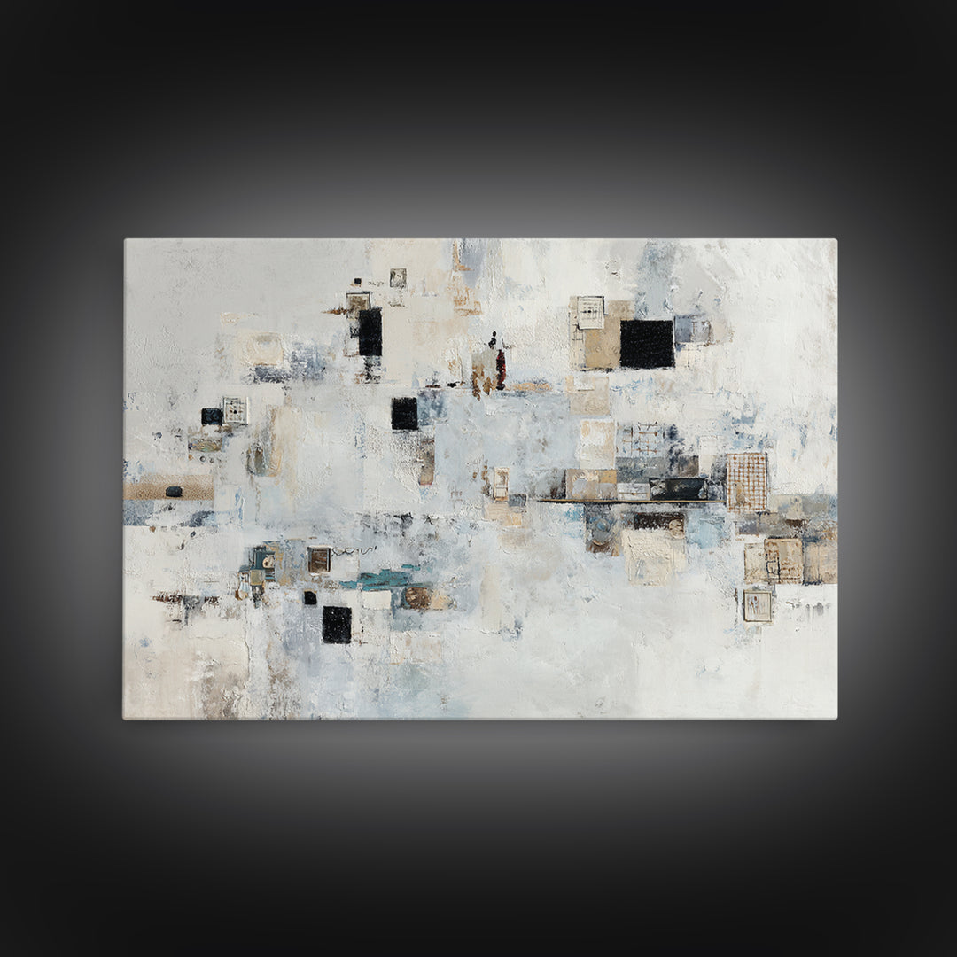 Abstract Marble Texture Framed Canvas Print, Hotel Art, Gallery Wall Set, Hotel Decor, Fine Art, Boutique, Textured Painting, HOT-3x2-23