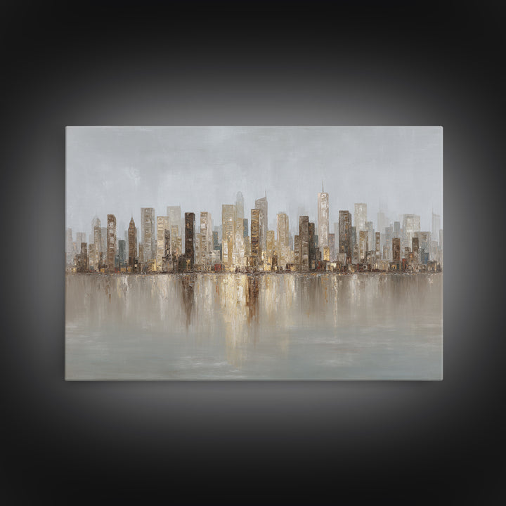 Quiet City Skyline Canvas Print, Hotel Art, Coastal Decor, Hotel Decor, Fine Art, Boutique, Statement Artwork, Boho Decor, HOT-3x2-30