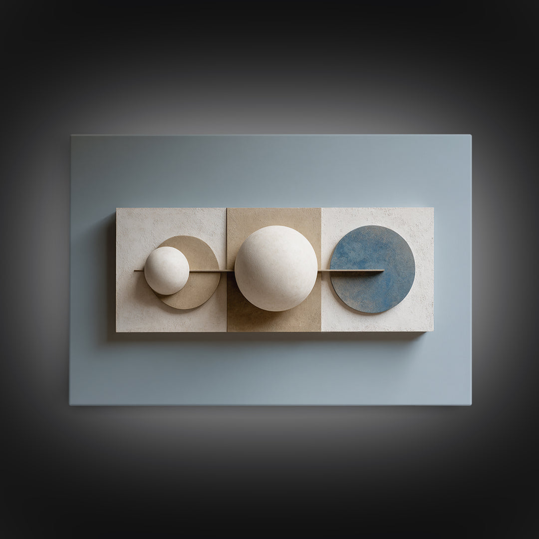 Minimal Sculpture Shapes Framed Canvas Print, Hotel Art, City Wall Art, Hotel Decor, Abstract Art, Boutique, Minimalist Decor, HOT-3x2-40