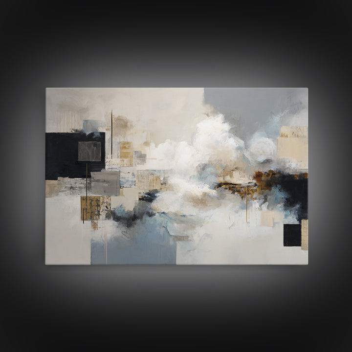 Large Cloudscape with Subtle Drama Framed Canvas Print, Hotel Art, Gallery Decor, Hotel Decor, Fine Art, Boutique, Wall Art, HOT-3x2-45