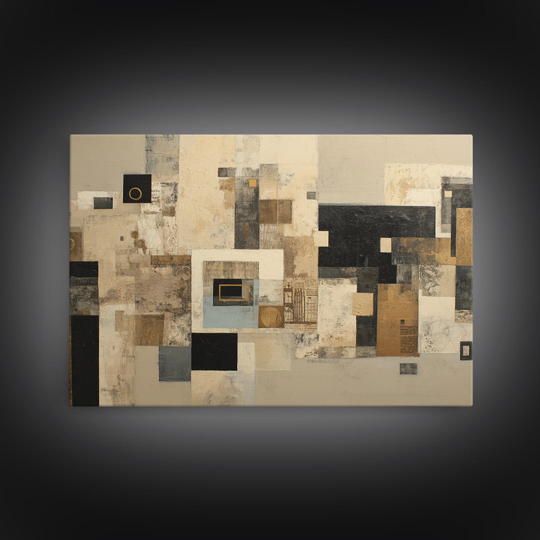 Modern Geometric Composition Framed Canvas Print, Hotel Art, Art Prints, Hotel Decor, Fine Art, Boutique, Modern Wall Art, HOT-3x2-59