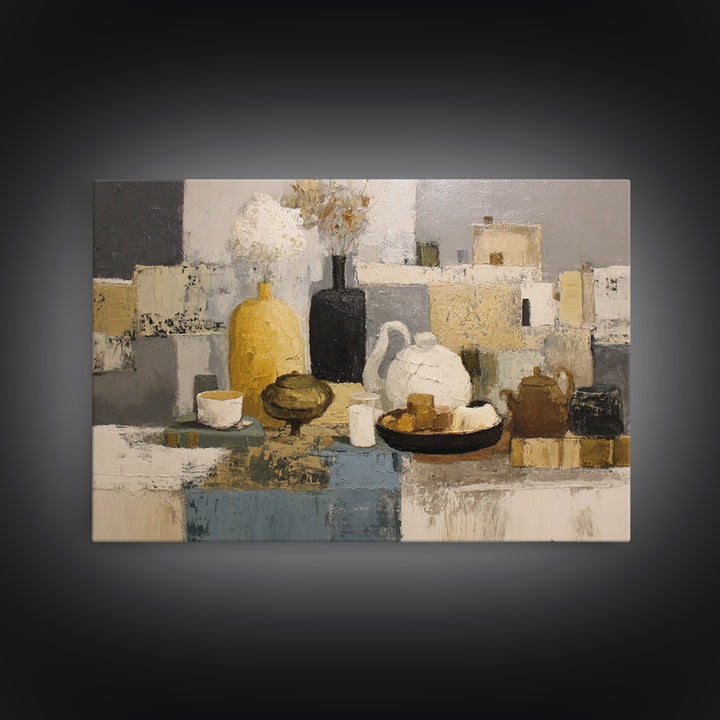 Classic Oil Painted Floral Still Life Framed Canvas Print, Hotel Art, Statement Artwork, Hotel Decor, Fine Art, Boutique, HOT-3x2-85