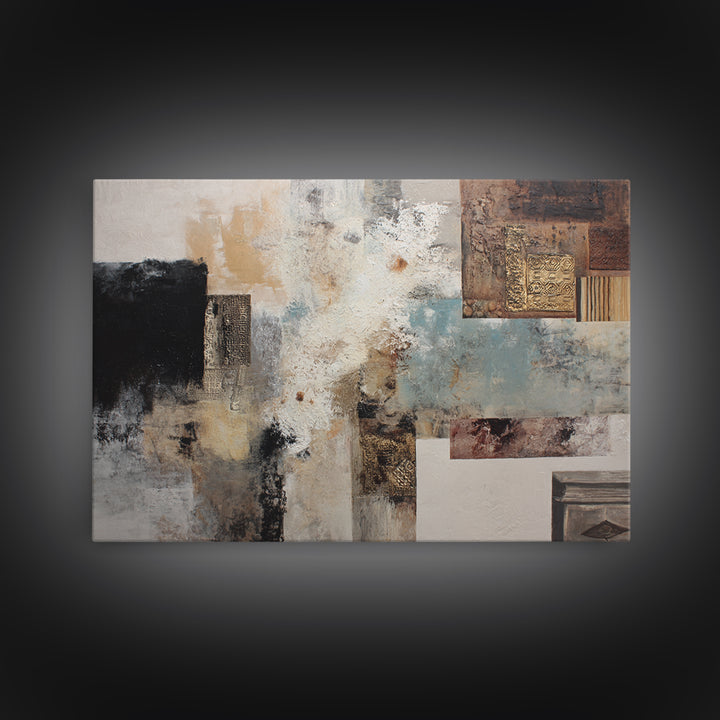 Gold Accented Abstract for Upscale Lobby Canvas Print, Hotel Art, Boho Decor, Hotel Decor, Fine Art, Boutique, Painting, HOT-3x2-89