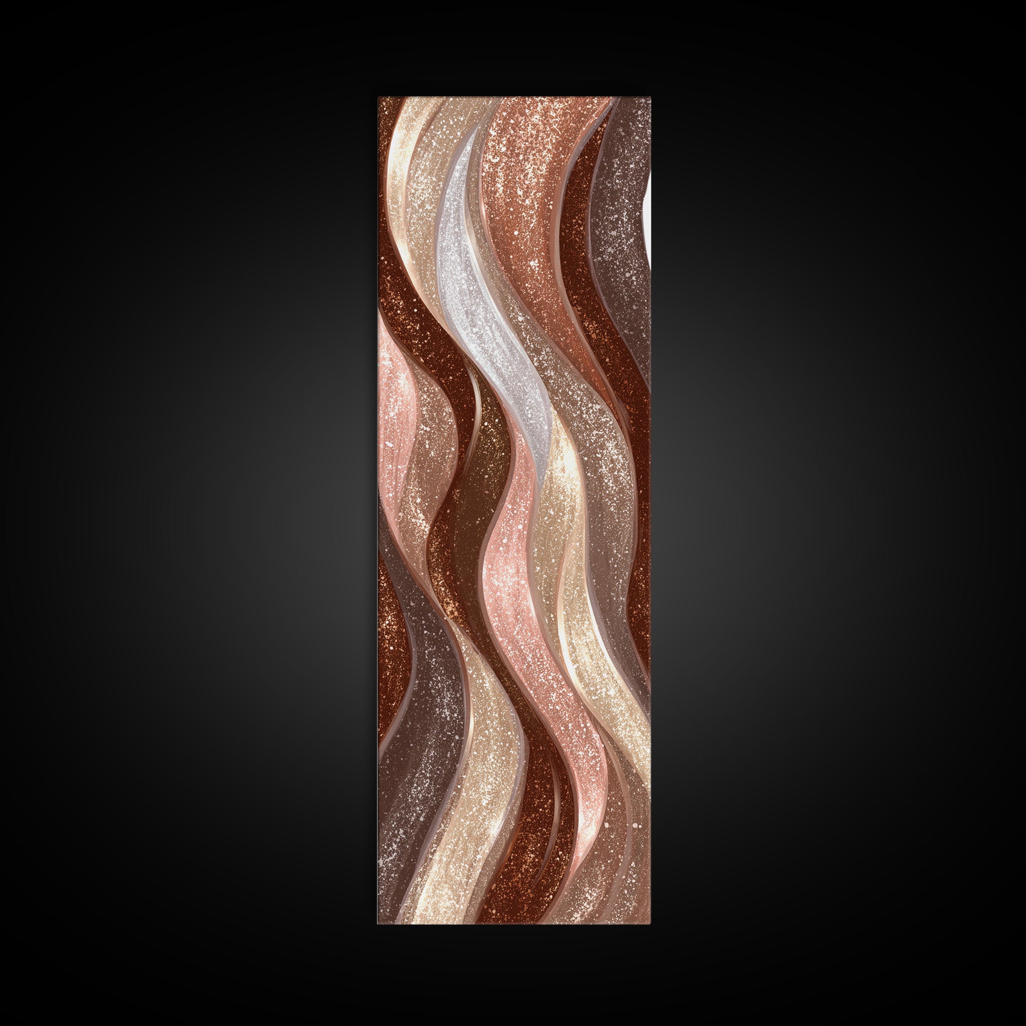 Abstract Hair Strands Forming Elegant Waves Canvas Print, Hair Salon Art, Printable Wall Art, Living Room Decor, Style, HSA-1x3-39
