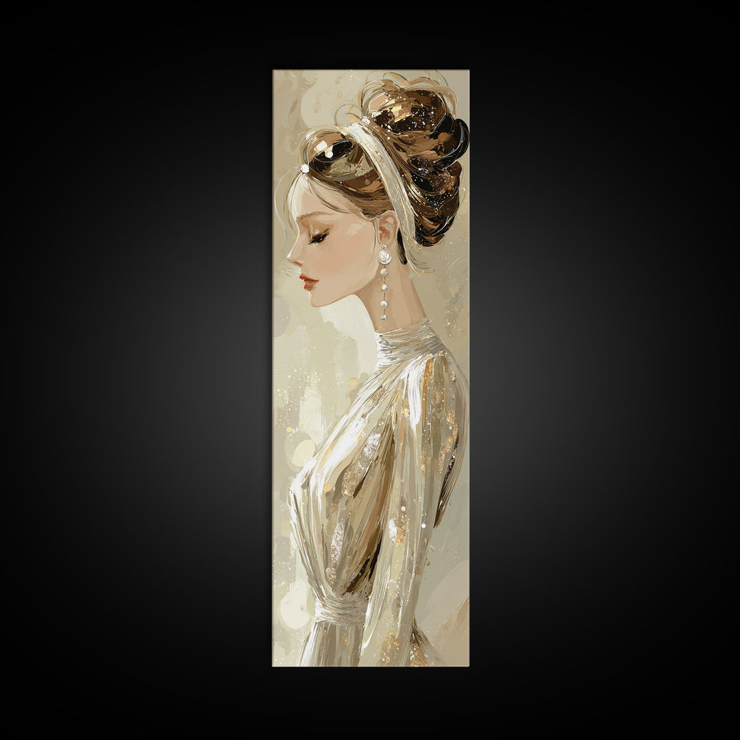 Braided Hairstyle Study Canvas Print, Hair Salon Art, Salon Sign, Living Room Decor, Fine Art, Style, Luxury Decor, HSA-1x3-95