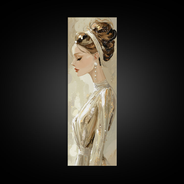 Braided Hairstyle Study Canvas Print, Hair Salon Art, Salon Sign, Living Room Decor, Fine Art, Style, Luxury Decor, HSA-1x3-95