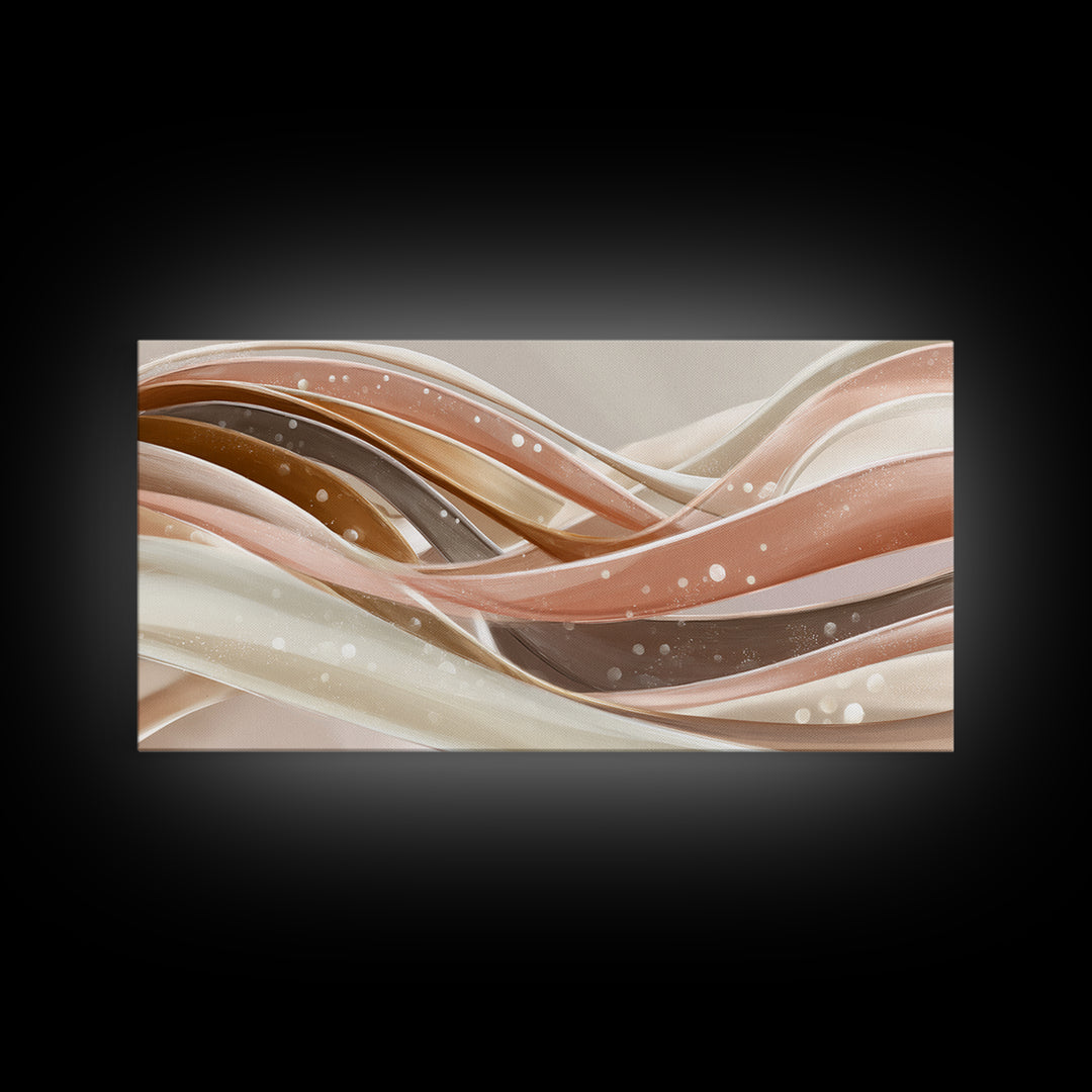Hair Strands Turning into Abstract Ribbons Canvas Print, Hair Salon Art, Living Room Decor, Abstract Art, Style, HSA-2x1-41
