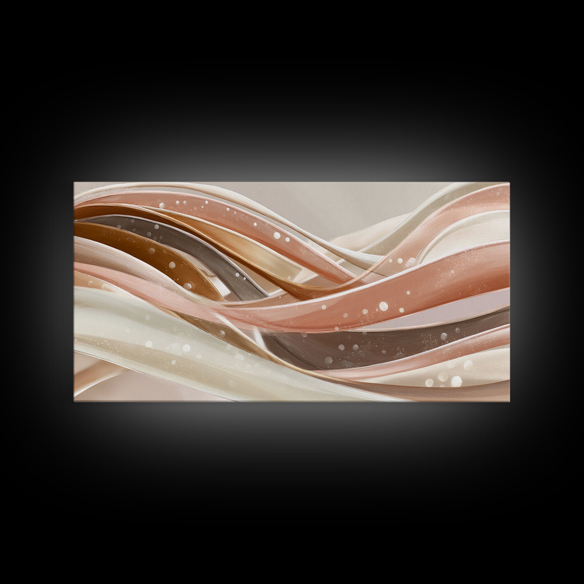Hair Strands Turning into Abstract Ribbons Canvas Print, Hair Salon Art, Living Room Decor, Abstract Art, Style, HSA-2x1-41