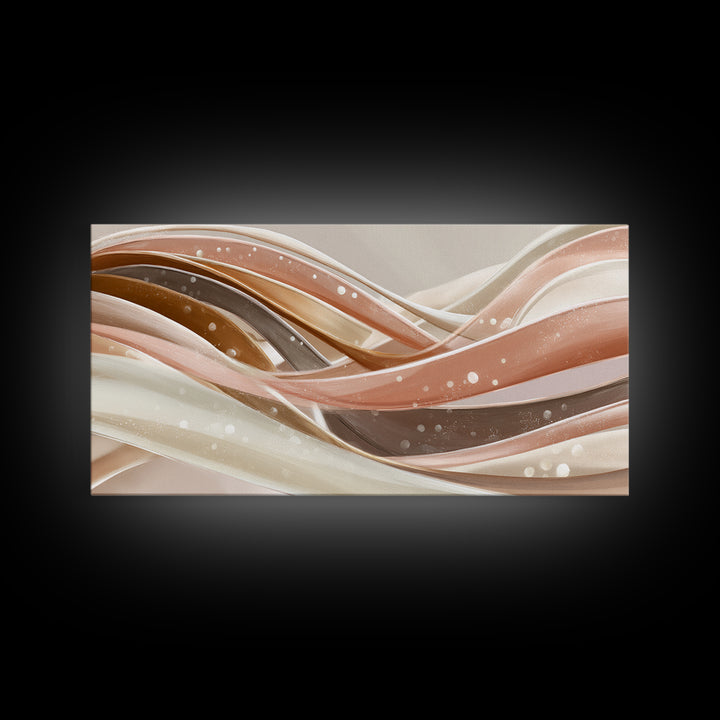 Hair Strands Turning into Abstract Ribbons Canvas Print, Hair Salon Art, Living Room Decor, Abstract Art, Style, HSA-2x1-41