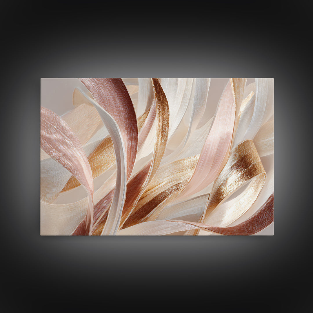 Hair Strands Turning into Abstract Ribbons Canvas Print, Hair Salon Art, Hairstylist, Living Room Decor, Fine Art, Style, HSA-3x2-73