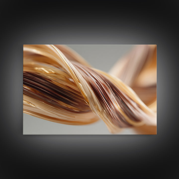 Hair Strands Turning into Abstract Ribbons Canvas Print, Hair Salon Art, Hairdresser Gifts, Living Room Decor, Style, HSA-3x2-97