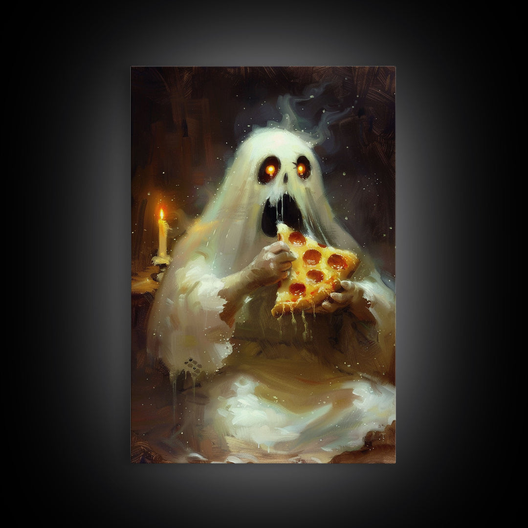 Halloween Skeleton Violinist Framed Canvas Print, Quirky Spooky Decor, Living Room Art, Fun Halloween Wall Art, Home Decor Vintage Style Art