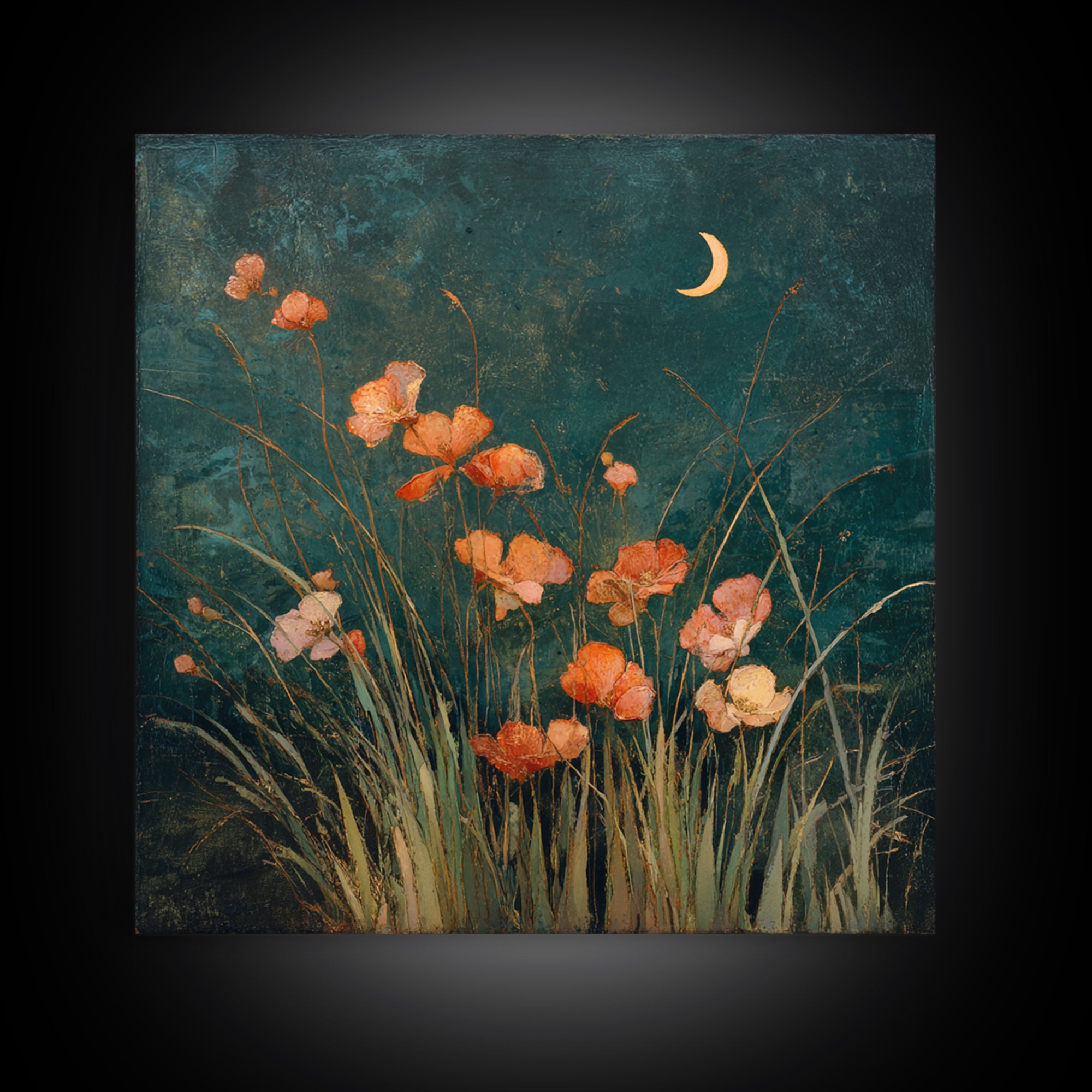 Dancers Suggested by Soft Moving Brushwork Canvas Print, Impressionist Art, Horizontal Wall Art, Living Room Decor, Impression, IMP-1x1-15