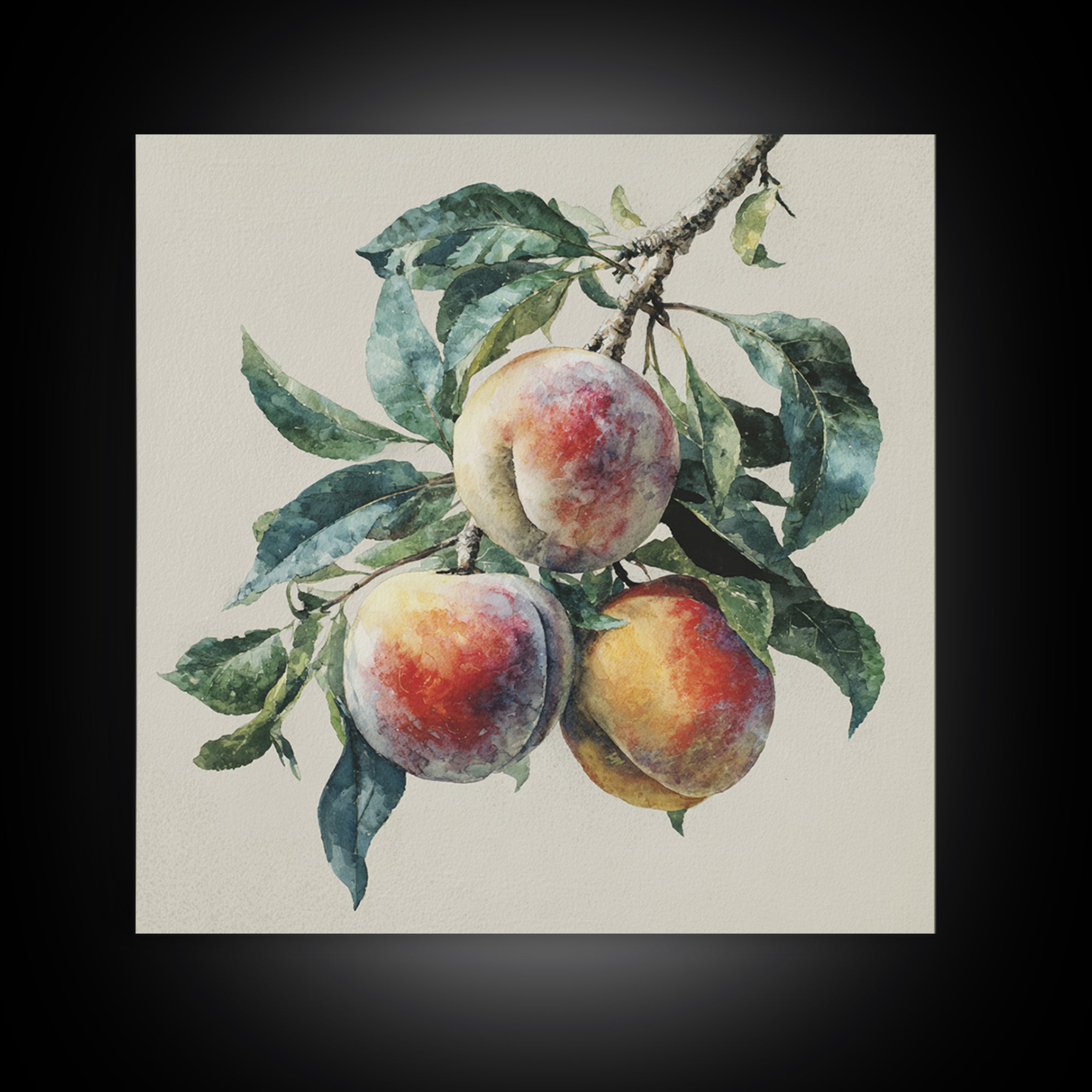 Still Life of Peaches Canvas Print, Impressionist Art, Textured Wall Art, Living Room Decor, Impression, Landscape Painting, IMP-1x1-23