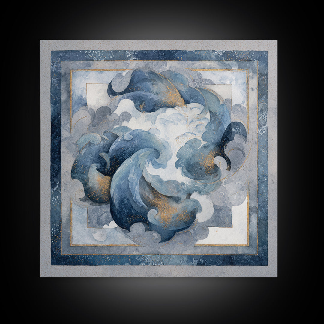 Dancers Suggested by Soft Moving Brushwork Canvas Print, Impressionist Art, Abstract Painting, Living Room Decor, Impression, IMP-1x1-39