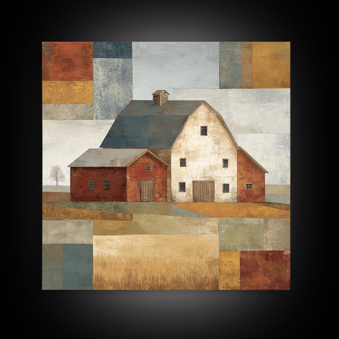 Country Lane with Flickering Sunlight Framed Canvas Print, Impressionist Art, Colorful Wall Art, Living Room Decor, Impression, IMP-1x1-70
