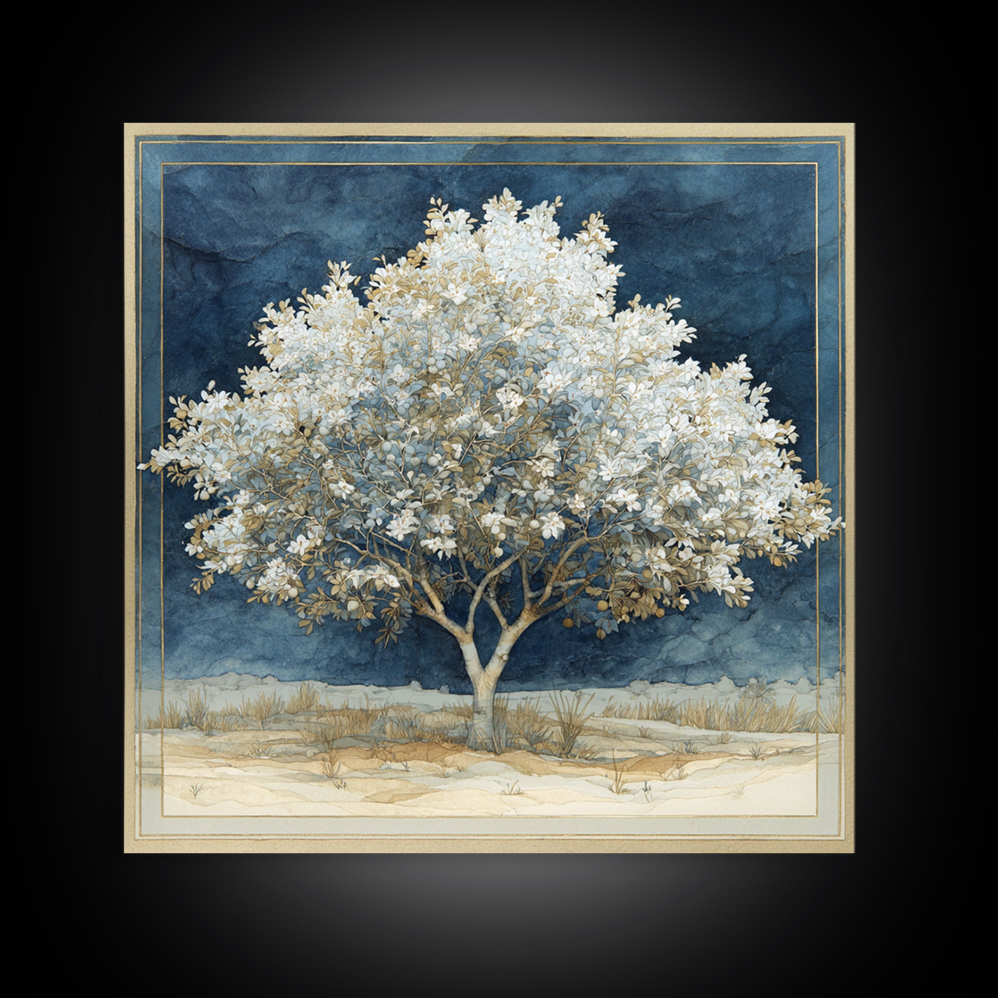 Apple Tree in Summer Orchard Canvas Print, Impressionist Art, Contemporary Art, Living Room Decor, Fine Art, Impression, IMP-1x1-89