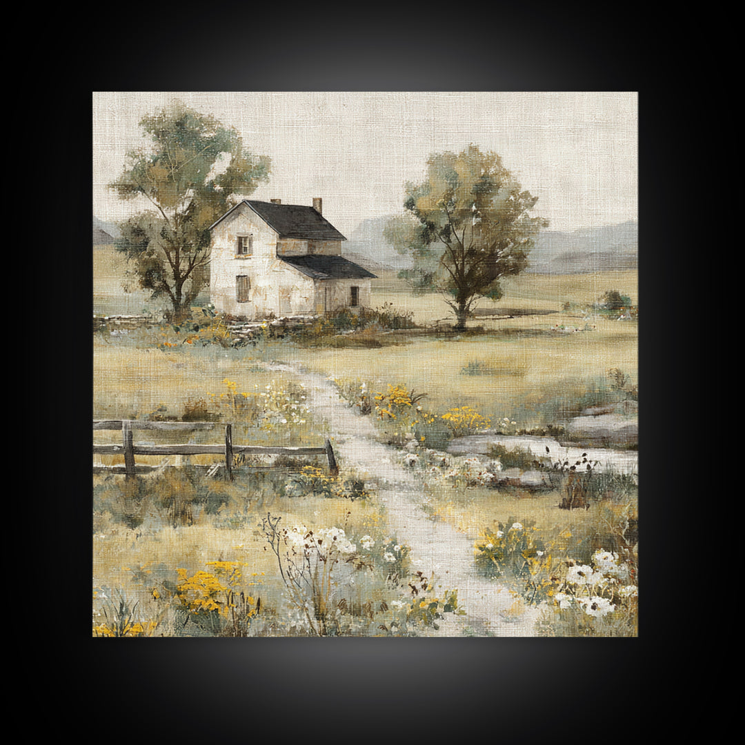 Country Lane with Flickering Sunlight Canvas Print, Impressionist Art, Modern Decor, Living Room Decor, Fine Art, Impression, IMP-1x1-94