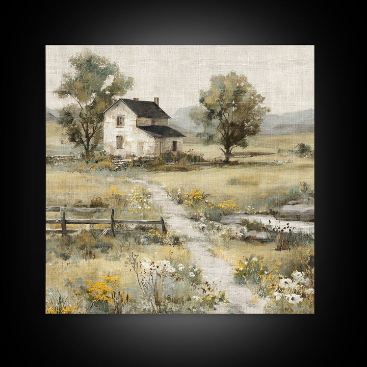 Country Lane with Flickering Sunlight Canvas Print, Impressionist Art, Modern Decor, Living Room Decor, Fine Art, Impression, IMP-1x1-94