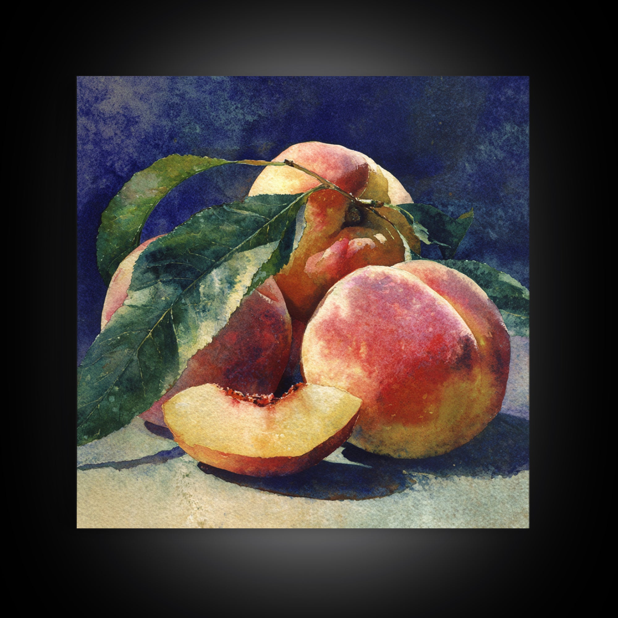 Still Life of Peaches Canvas Print, Impressionist Art, Fine Art Print, Living Room Decor, Fine Art, Impression, Painting, IMP-1x1-95
