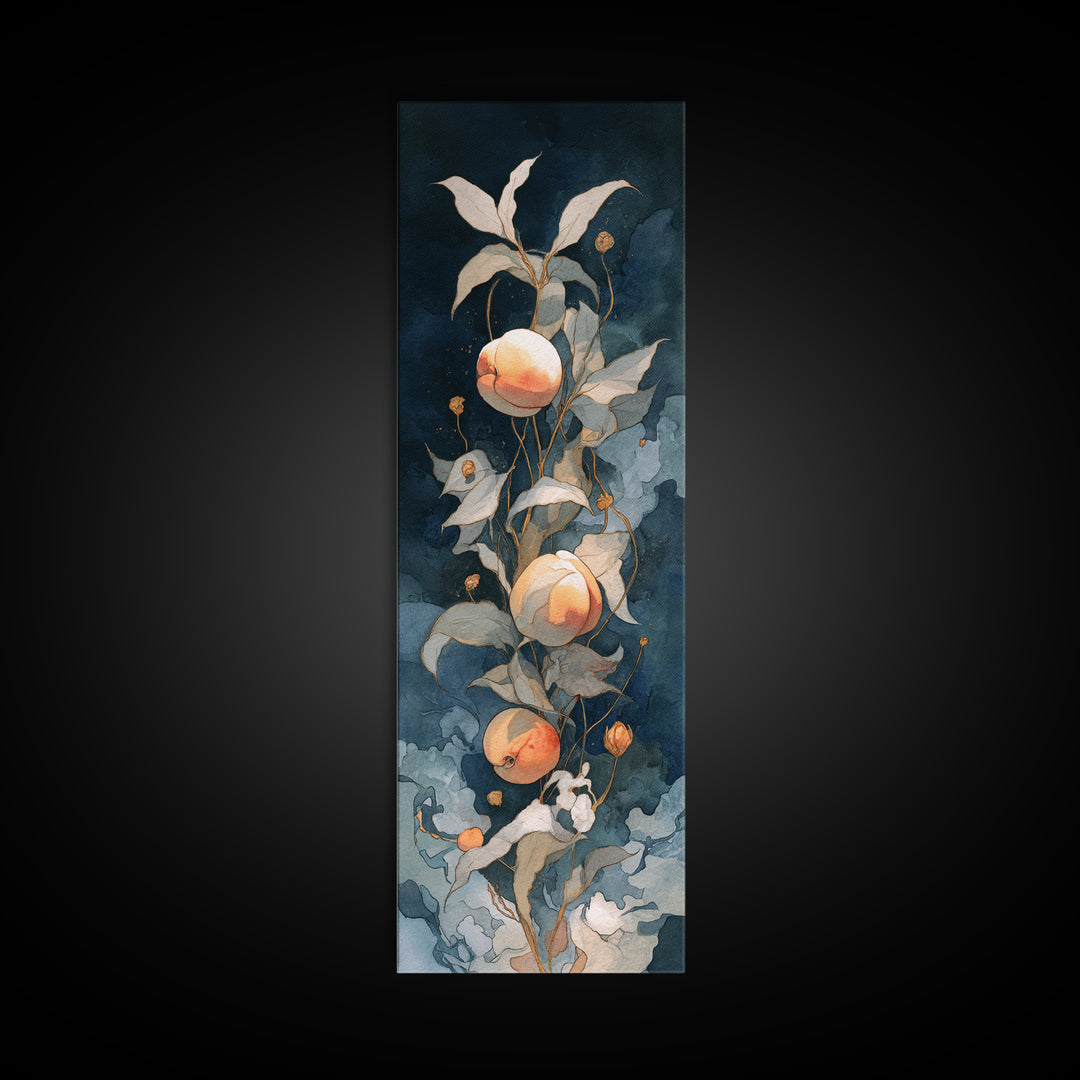 Still Life of Peaches Canvas Print, Impressionist Art, Modern Wall Art, Living Room Decor, Impression, Living Room Art, IMP-1x3-11