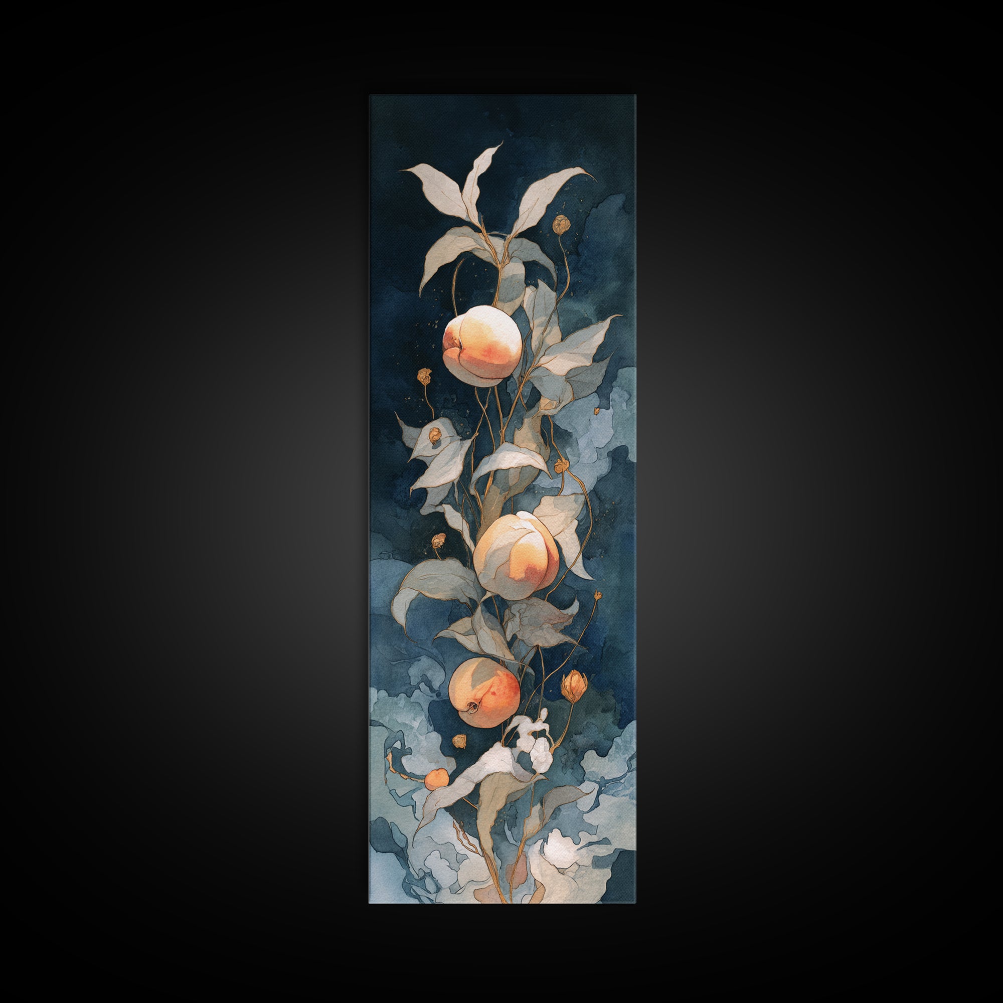 Still Life of Peaches Canvas Print, Impressionist Art, Modern Wall Art, Living Room Decor, Impression, Living Room Art, IMP-1x3-11