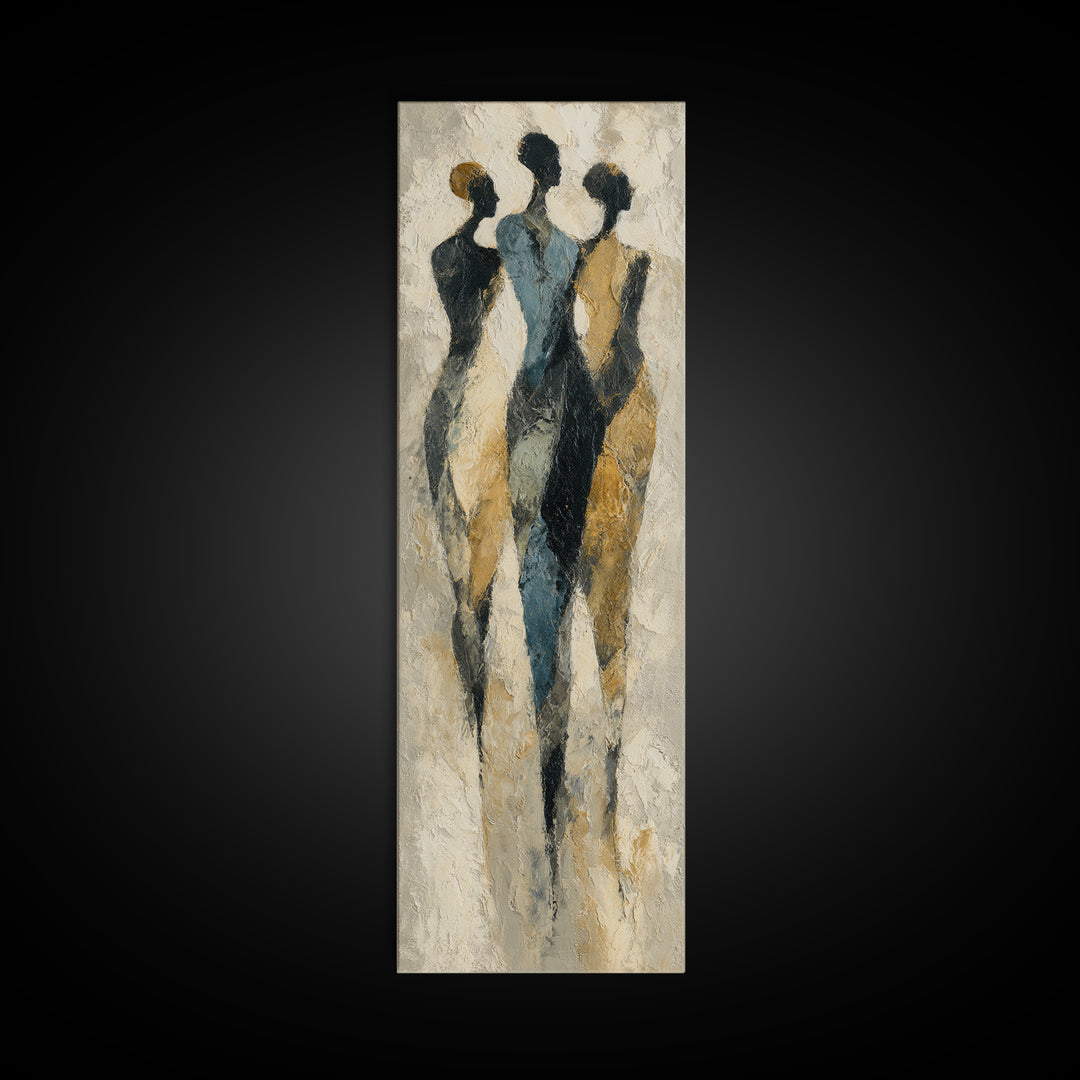 Dancers Suggested by Soft Moving Brushwork Canvas Print, Impressionist Art, Original Art, Living Room Decor, Impression, IMP-1x3-3