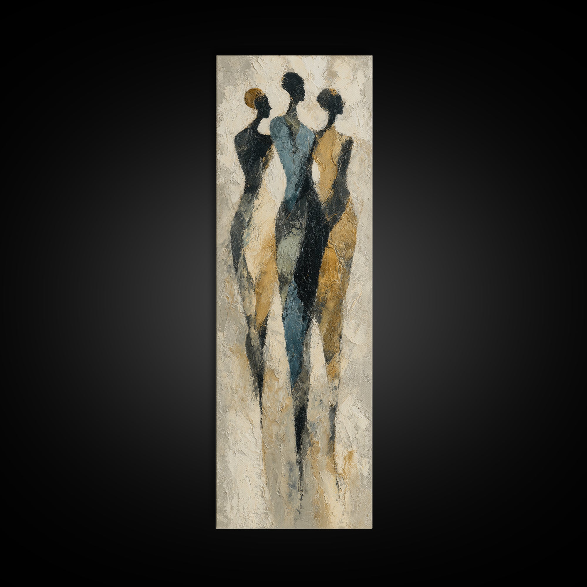 Dancers Suggested by Soft Moving Brushwork Canvas Print, Impressionist Art, Original Art, Living Room Decor, Impression, IMP-1x3-3