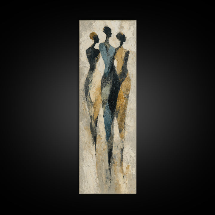 Dancers Suggested by Soft Moving Brushwork Canvas Print, Impressionist Art, Original Art, Living Room Decor, Impression, IMP-1x3-3