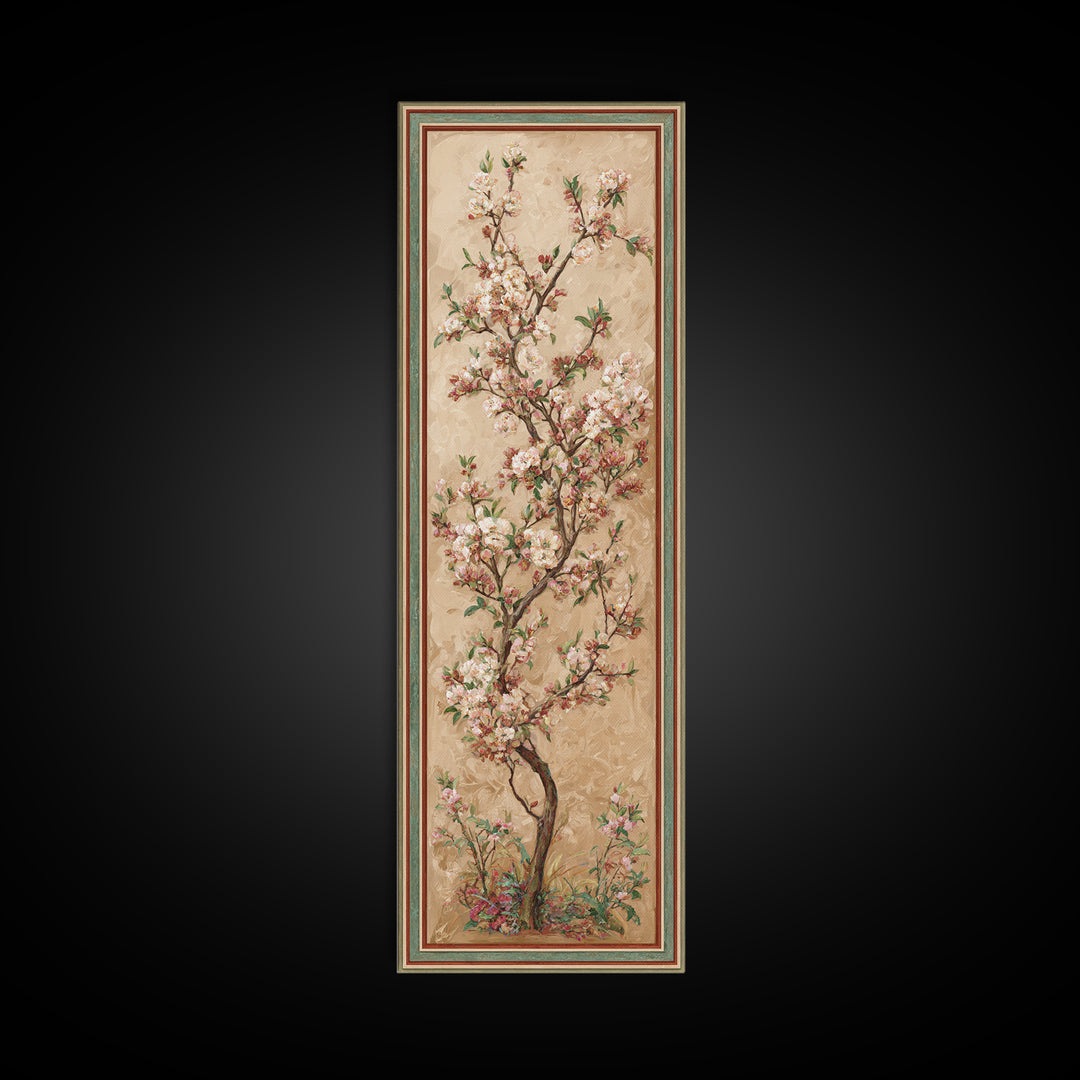 Spring Orchard with Blossoming Trees Canvas Print, Impressionist Art, Neutral Decor, Living Room Decor, Fine Art, Impression, IMP-1x3-42