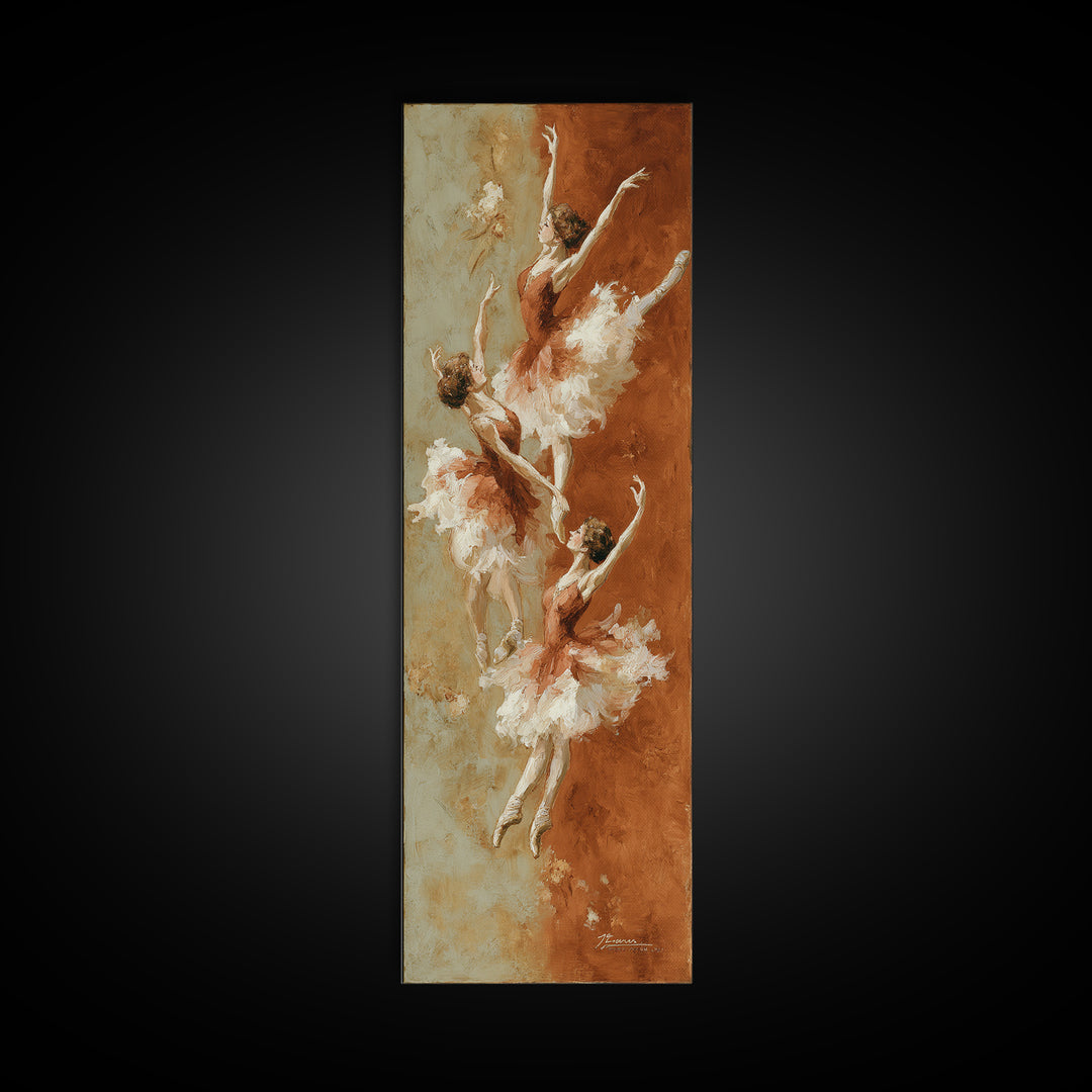 Dancers Suggested by Soft Moving Brushwork Canvas Print, Impressionist Art, Landscape Art, Living Room Decor, Abstract Art, IMP-1x3-51