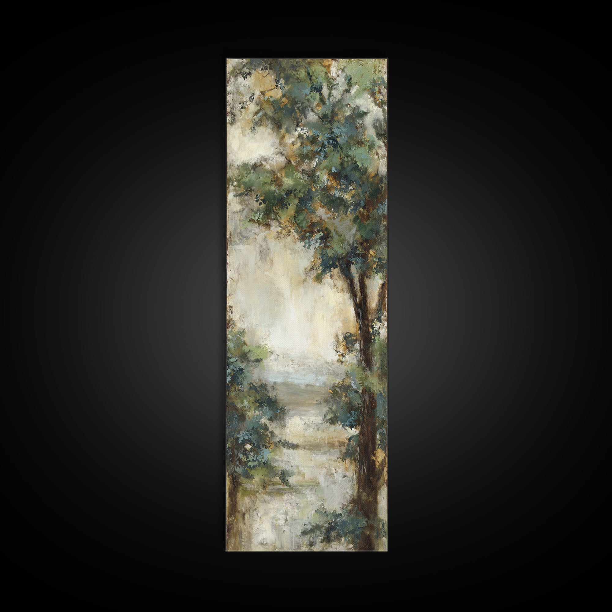 Apple Tree in Summer Orchard Framed Canvas Print, Impressionist Art, Textured Painting, Living Room Decor, Fine Art, Impression, IMP-1x3-53