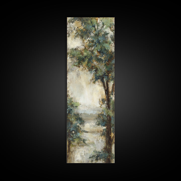 Apple Tree in Summer Orchard Framed Canvas Print, Impressionist Art, Textured Painting, Living Room Decor, Fine Art, Impression, IMP-1x3-53