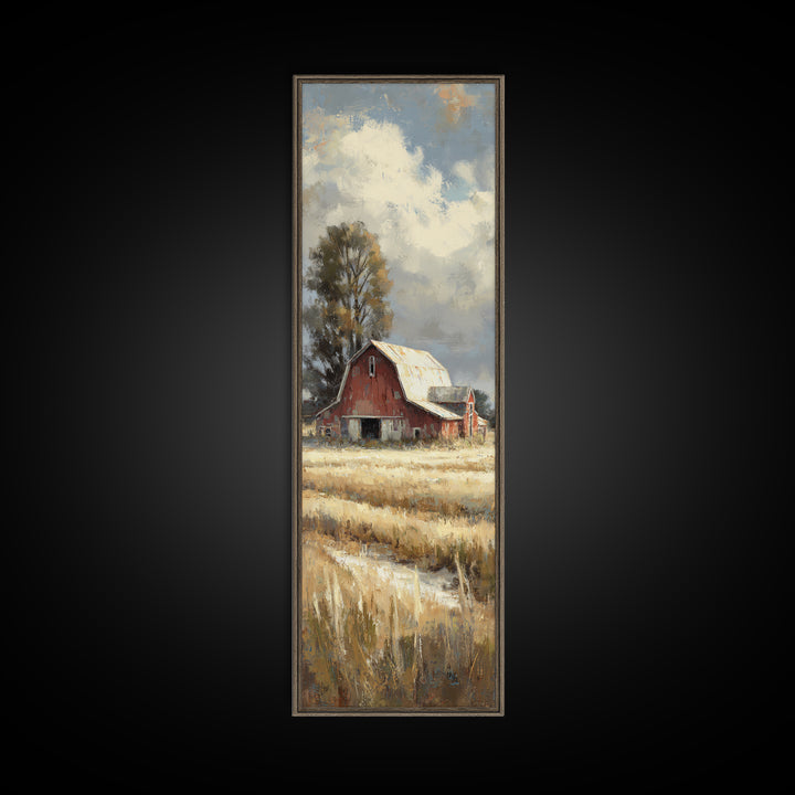 Country Lane with Flickering Sunlight Canvas Print, Impressionist Art, Floral Print, Living Room Decor, Impression, IMP-1x3-58