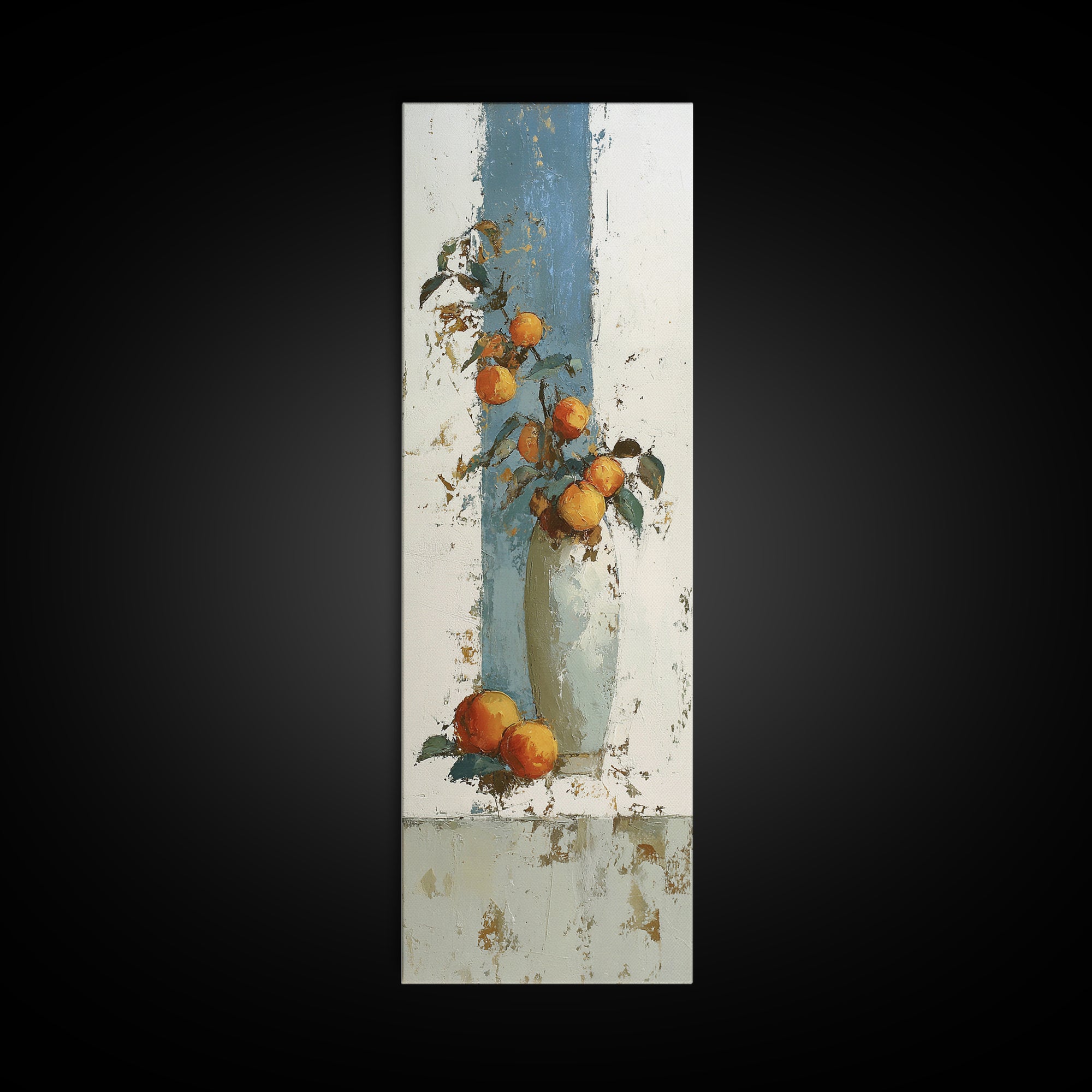 Still Life of Peaches Canvas Print, Impressionist Art, Modern Art, Living Room Decor, Fine Art, Impression, Statement Artwork, IMP-1x3-59