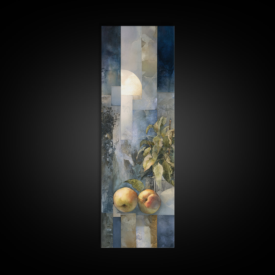 Still Life of Peaches Framed Canvas Print, Impressionist Art, Flower Print, Living Room Decor, Fine Art, Impression, IMP-1x3-83