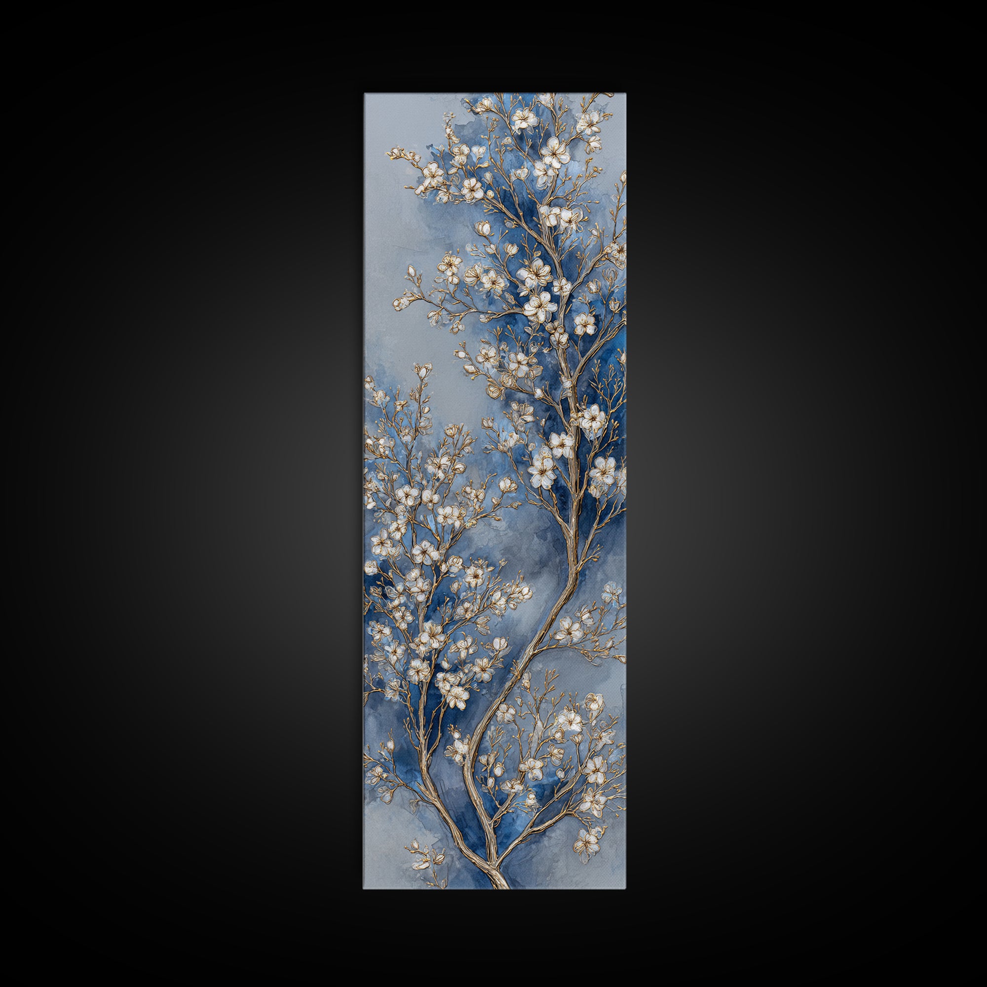 Spring Orchard with Blossoming Trees Canvas Print, Impressionist Art, Wall Art, Living Room Decor, Oil Painting, Impression, IMP-1x3-90