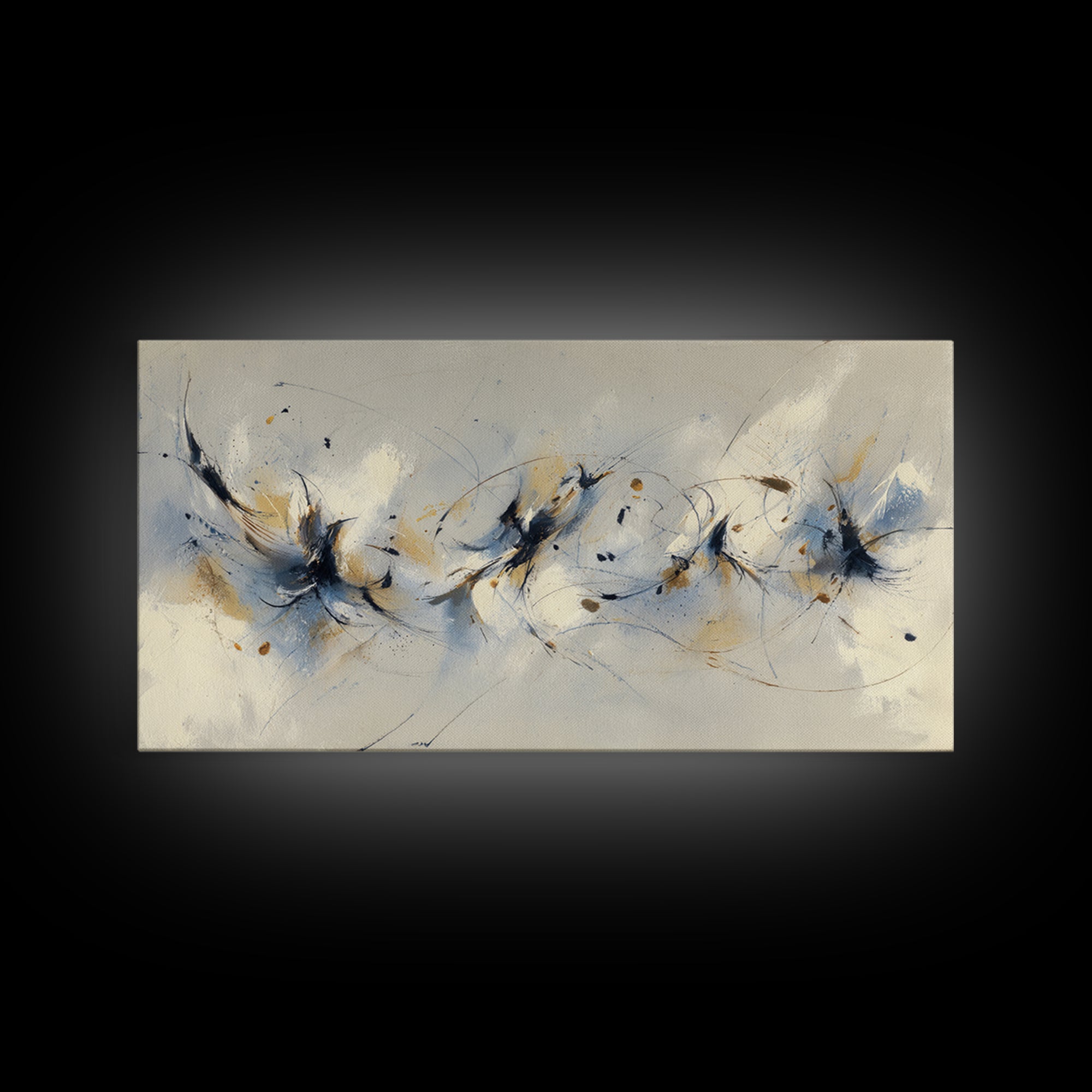 Dancers Suggested by Soft Moving Brushwork Canvas Print, Impressionist Art, Abstract Painting, Living Room Decor, Impression, IMP-2x1-11