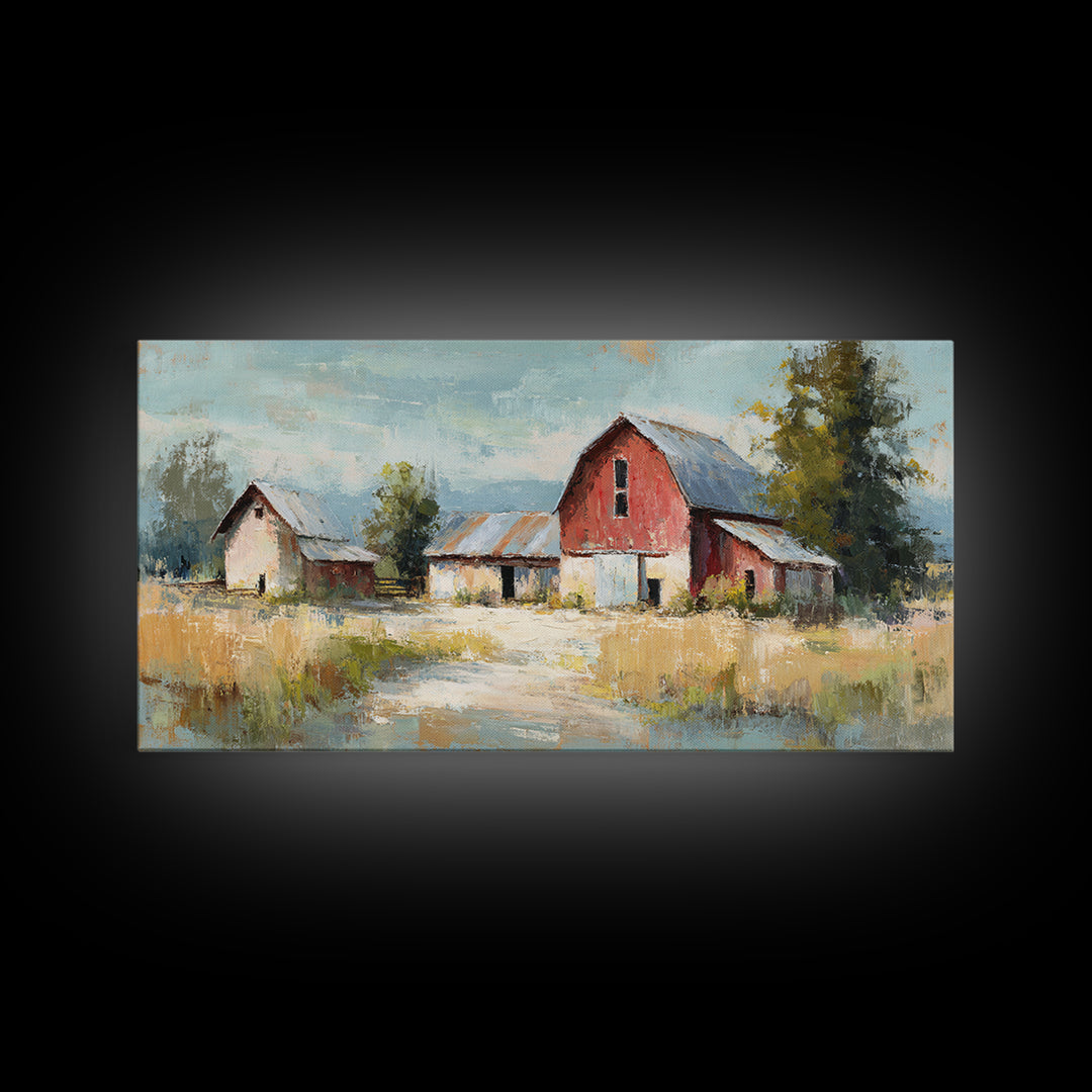 Country Lane with Flickering Sunlight Framed Canvas Print, Impressionist Art, Room Decor, Living Room Decor, Impression, IMP-2x1-18