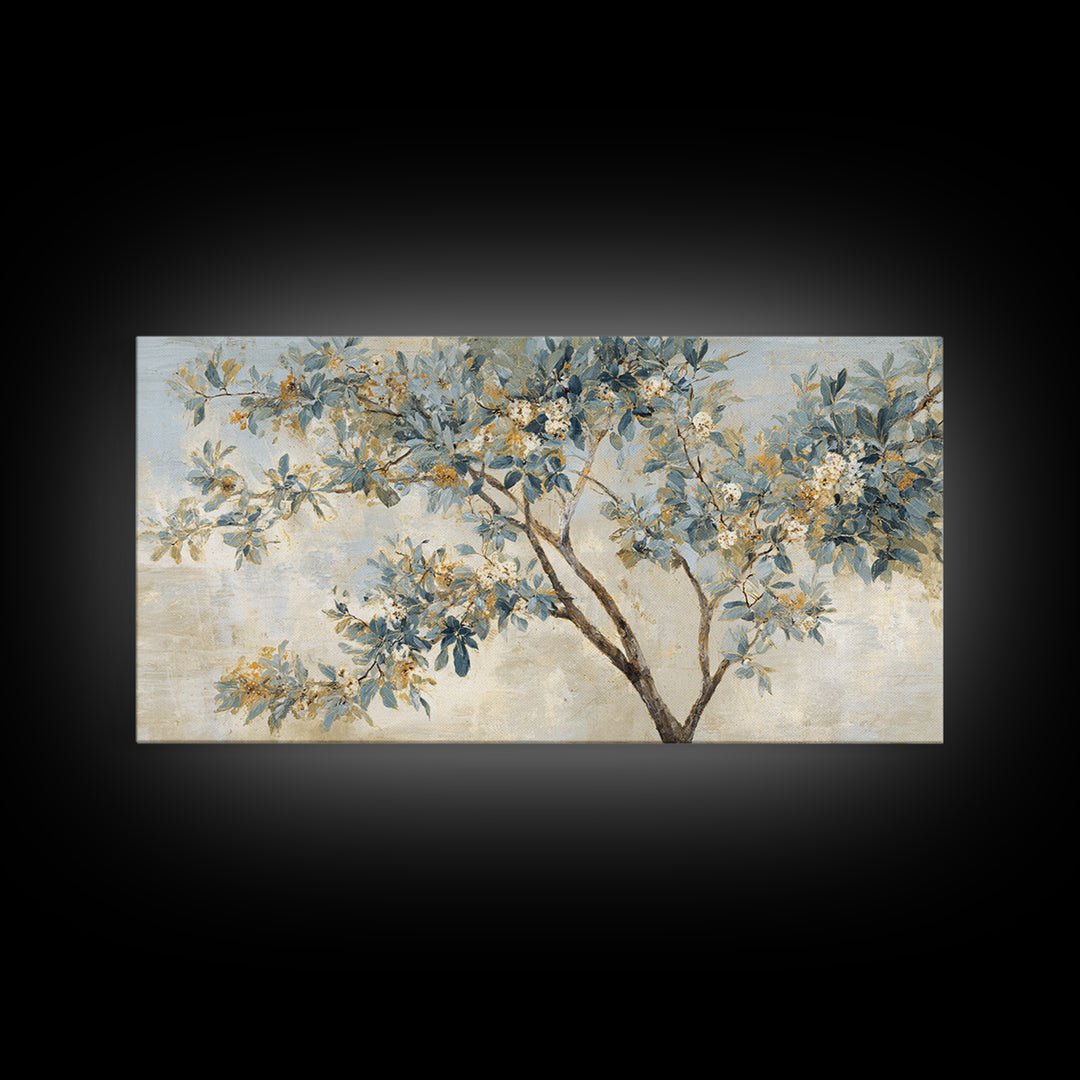 Apple Tree in Summer Orchard Framed Canvas Print, Impressionist Art, Printable Wall Art, Living Room Decor, Impression, IMP-2x1-37
