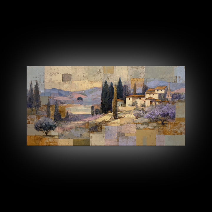 Sunset over Lavender Field Canvas Print, Impressionist Art, Printable Wall Art, Living Room Decor, Fine Art, Impression, IMP-2x1-58