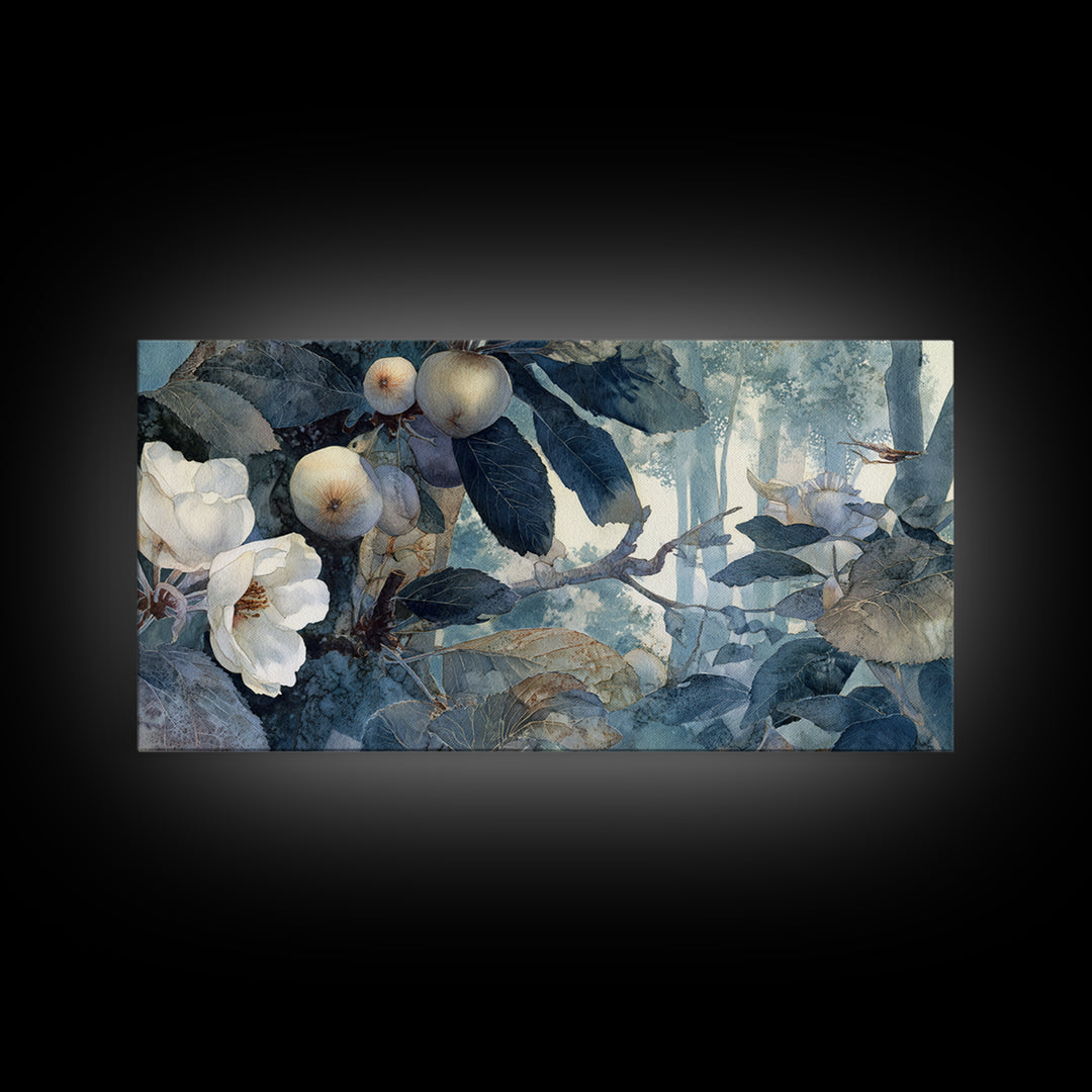 Apple Tree in Summer Orchard Canvas Print, Impressionist Art, Textured Wall Art, Living Room Decor, Fine Art, Impression, IMP-2x1-61